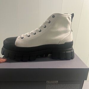 Palladium Black and White Chunky High-Tops